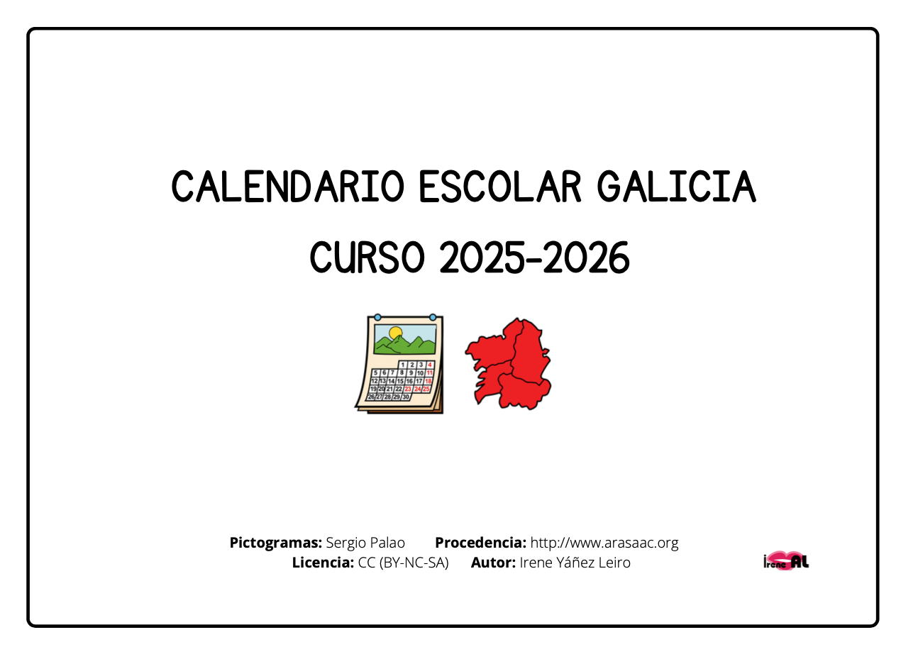 Calendario Galicia curso 25-26